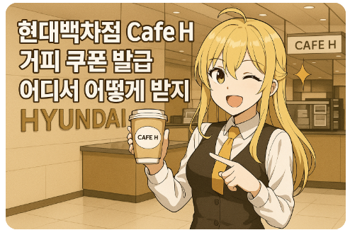 현대백화점 카페H 무료 커피 쿠폰 발급 어디서 어떻게 받지?