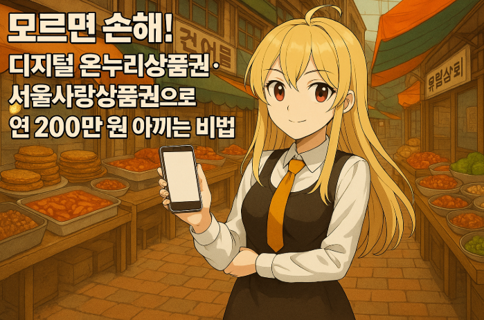 모르면 손해! 디지털 온누리상품권·서울사랑상품권으로 연 200만 원 아끼는 비법