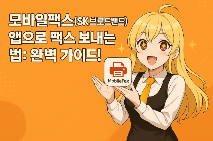 모바일팩스(SK브로드밴드) 앱으로 팩스 보내는 법은 완벽하게 알아보기!