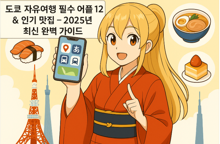 🏯도쿄 자유여행 필수 어플 12개 & 인기 맛집 – 2025년 최신 완벽 가이드