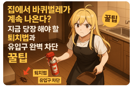 집에서 바퀴벌레가 계속 출몰할 때 꼭 알아야 할 효과적인 퇴치법과 유입구 차단 방법