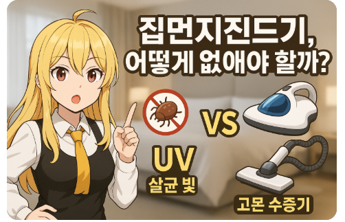 집먼지진드기 없애는 가장 효과적인 방법은? UV vs 스팀 청소기 비교 총정리