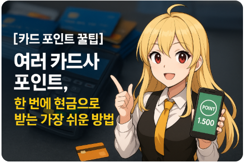 [카드 포인트 꿀팁] 여러 카드사 포인트, 한 번에 현금으로 받는 가장 쉬운 방법