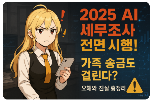 2025 AI 세무조사 전면 시행! 가족 송금도 걸린다? 오해와 진실 총정리