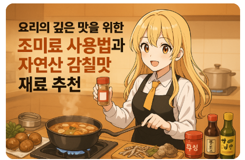 요리의 깊은 맛을 위한 조미료 사용법과 자연산 감칠맛 재료 추천