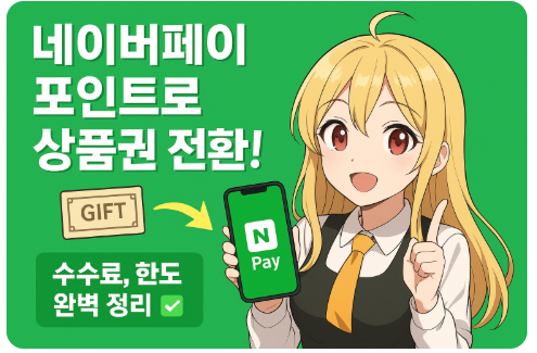 (백화점)상품권을 네이버 포인트로 쉽게 전환하는 방법 총정리!