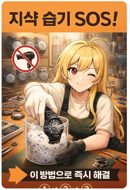 지샥 시계에 물 들어갔어? 당장 해봐야 할 습기 제거 꿀팁